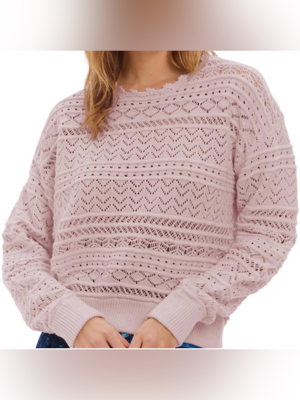 NWT Allison New York
MONROE SWEATER in Blush
Pink, Size XS